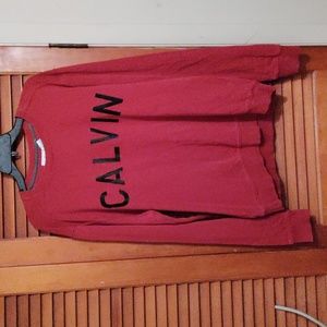 Calvin Klein woman size large brick red sweatshirt
